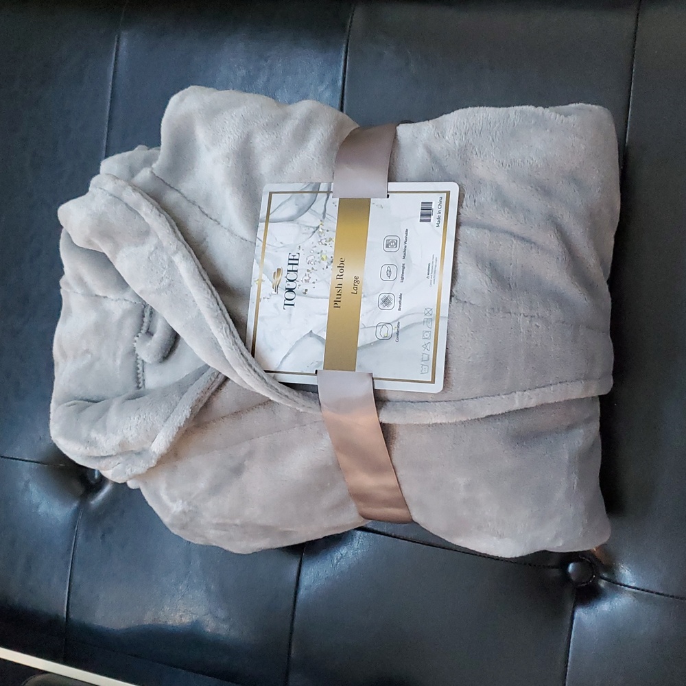 Unisex TOUCHE  ROBE,Gray,Size Large